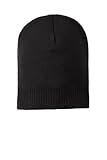 Port Authority Men's 100% Cotton Beanie OSFA Black