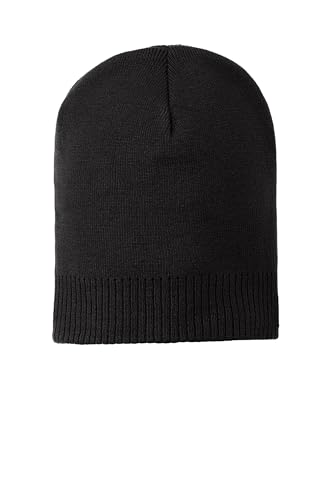 Port Authority 100% Cotton Beanie. CP95, Black, OSFA