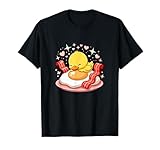Pollito Kawaii sobre Huevo Frito Y Tocino Tierno Camiseta