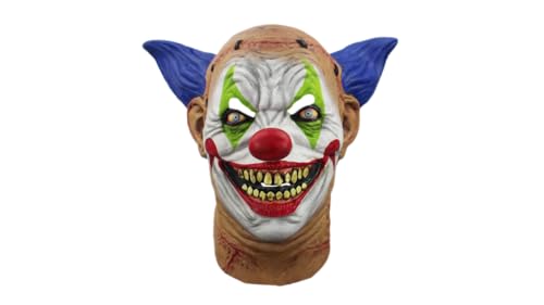 Payasos, Toy Ghoulish Productions Krampy the Clown, Máscara de Payaso Asesino Creepy Diabólico, Máscaras de Payasos Asesinos Ideal para Disfraz de Halloween