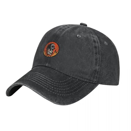 YBTJIMFL Gorra de béisbol Ajustable Fireskull Comedor de Humo Pesca de Vaquero Caballero Bobble para Hombres Mujeres Sombrero de Deportes al Aire Libre