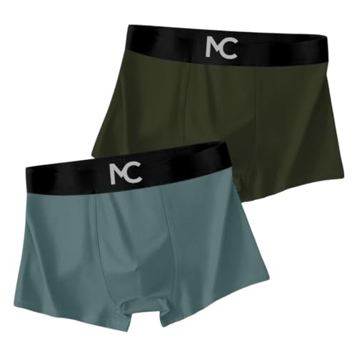 Image of MC Men's Microfiber Boxer Briefs for Men | Ultra Soft, Breathable, Stretchable Innerwear | Moisture-Wicking Trunks | Comfortable Elastic Waistband | Pack of 2