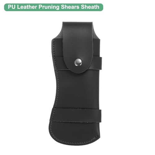 M METERXITY 2er-Pack Messerscheide für Gürtel, tragbare PU-Leder Gürtelschlaufe Klappmesser Scheiden, Gürtelmesserhalter für Outdoor/Angeln Horizontale Messerscheide [Schwarz]