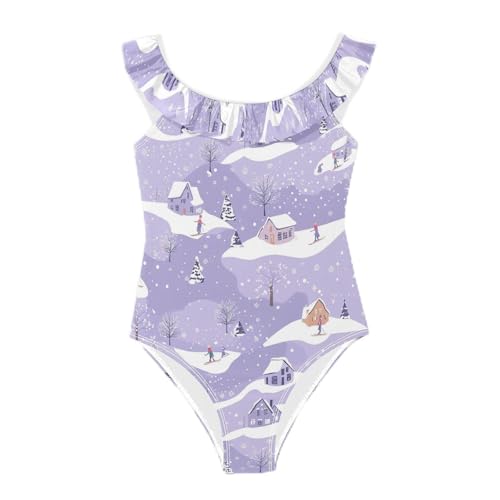 Traje de baño para niña tejido suave ligero y deportivo Yoogain