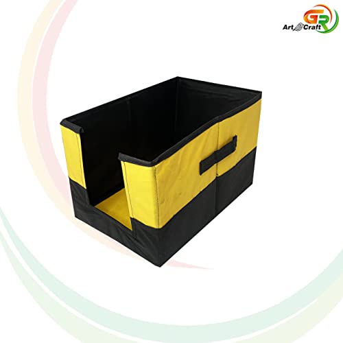 Image of GR Art&Craft inchOrganize Your Space inch Non Woven Shirt Stacker /Shirt Organizer Wardrobe Organizer (PACK OF 6, YELLOW-BLACK DESIGN 2)