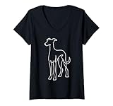 Photo Gallery donna minimalista greyhound dog proprietario pet mamma & papà cool retrò maglietta con collo a v Photo Gallery donna minimalista greyhound dog proprietario pet mamma & papà cool retrò maglietta con collo a v