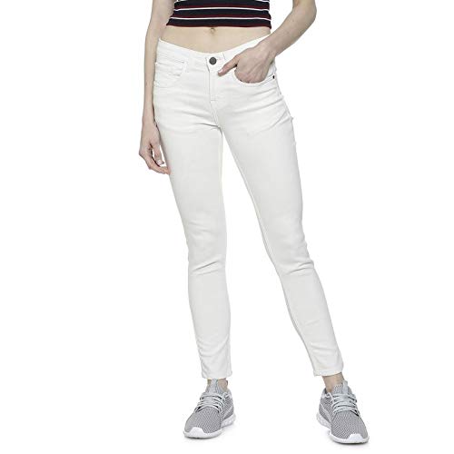 Image of PINACOLADA Women Stylish Solid Super Skinny Casual Denim Jeans
