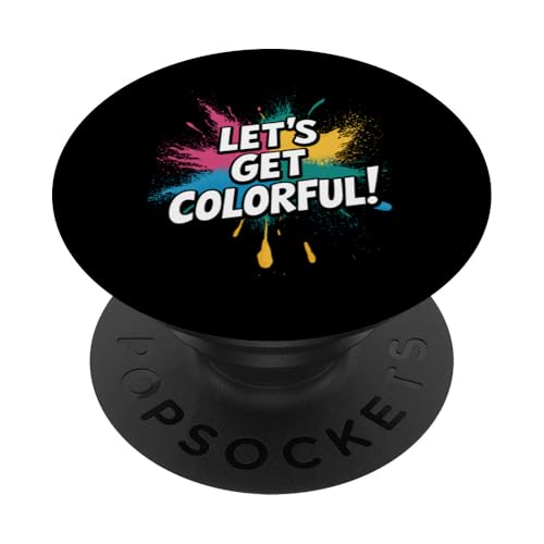 Holi Festival of Colors Poudre vibrante pour fête indienne PopSockets PopGrip Adhésif