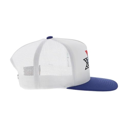Image of HOOEY Officially Licensed Pabst Blue Ribbon One Size Fits All Adjustable Snapback Hat for Men and Women Mesh Back Trucker Hat