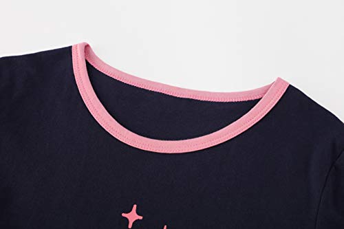 Big Girls Pajamas Set Cut Cartoon Summer Short Sleeve with Short Pants Sleepwear Size 12 14 162