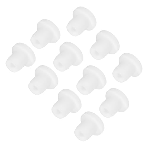 Image of MECCANIXITY 11pcs T-Shaped Silicone Plugs 7.3mm 5 /16 Inch Dia Snap in Plug Hole Seal Cover Round Rubber Stopper for Kitchen Rubber Bulkheads Waterproof Sealing Plugs White