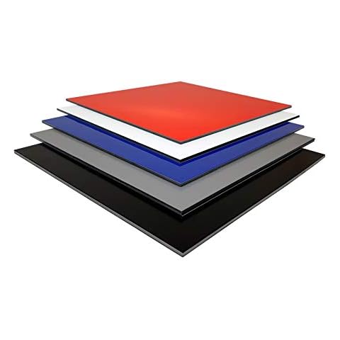 Alu-Verbundplatten Sandwichplatte DILITE® 3mm diverse Farben und Zuschnitte verbundplatte (1000 x 500 mm, aluminiummetallic matt/matt) Cover