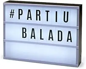 Quadro Letreiro Luminária C/Letras Cinema Led 96 Letras Números Ícones Premium