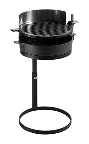 Grill 71 Gusseisen, schwenkbarer Rost, schwarz