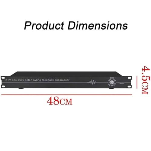 Supresor digital profesional de retroalimentación ERICAT, desplazador de frecuencia anti-chillido con interfaz 6,35 mm/XLR y ecualización paramétrica de 5 niveles, supresión precisa sin dañar la calidad del sonido, para escenario miniatura 4
