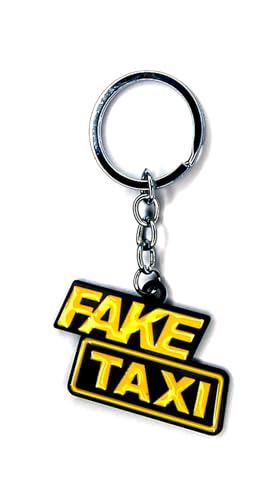 AXLorange Llavero de taxi falso, metal, 1 unidad, aprox. 5 x 3 cm, Teñido, M