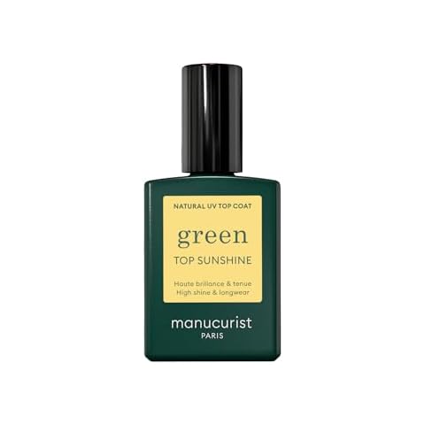 Manucurist • Green Sunshine Top Coat • Vegan Top Coat • 12-Free • Plant-Based Ingredients (69%) • Made in France • 0.5 fl oz Cover
