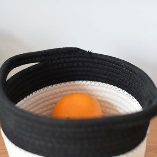 Cesta de cuerda de algodón ideal para organizar refrigerios en el salón 5
