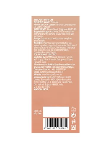 Image of KENAZ Twilight Unisex Perfume 100ml | Dubai Crafted | Mango, Nectarine & Blood Orange Notes | Parfum for Men and Women | 20% Fragrance Oil | Long Lasting Luxury Perfume |