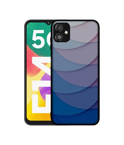 Image of Waves Pattern Print Design Premium 2D Printed Metal Back Case Cover for Samsung Galaxy F14 5G, Blue