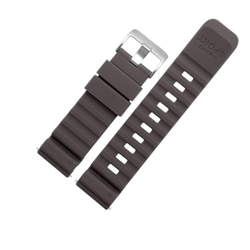 BHMIRUI Compatible con Suunto 7 D5 9 TRAVERSE Series Alpha Watch Correa de silicona de caucho de 24 mm Correa de reloj deportiva resistente al agua Pulsera for hombre con herramientas(C-Grey silver)