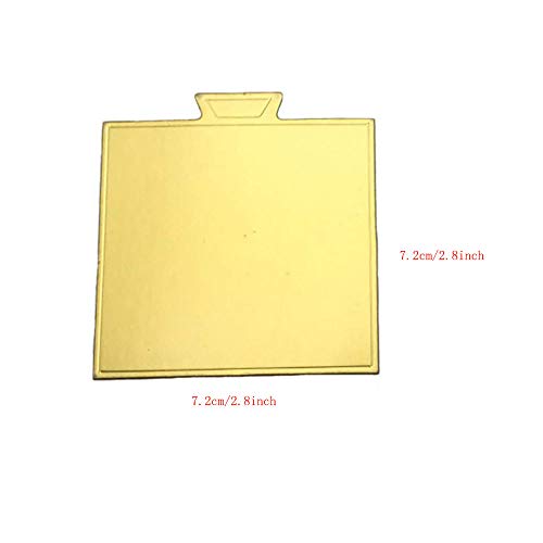 100-Pack Mini Cake Base Boards, Gold Mousse Cake Cardboard Set, Ideal for Dessert Buffet, Wedding, Parties, Catering Supplies (mixing set) - Thumbnail 5