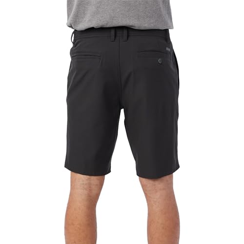 O'NEILL Men's 19 Inch Reserve Light Check Hybrid Shorts - Quick Dry Swim Trunks for Men with Fabric and Pockets3