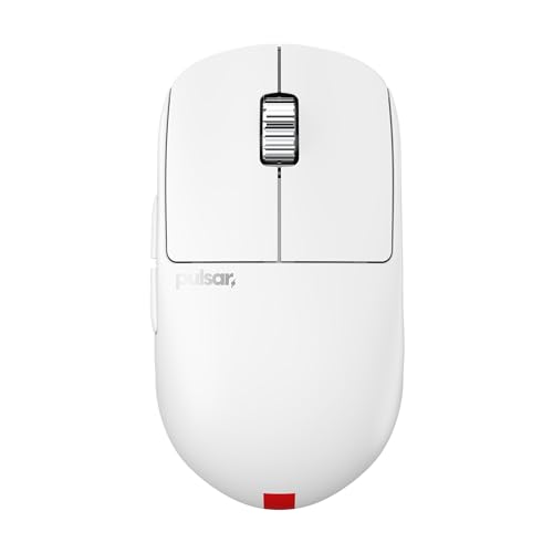 Image of Pulsar Gaming Gears - X2H eS Wireless Gaming Mouse, Limited Edition, Symmetrical, Optical Switch, OLED Display, Driverless, PAW3395 Sensor, 100H Battery, 4K dongle Included (Medium, White)