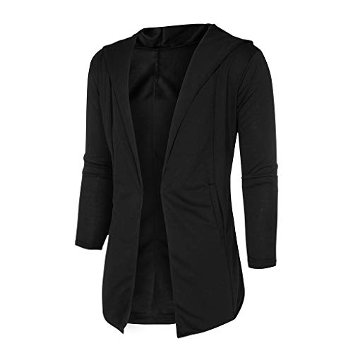 Mens Zip up Hoodie Fall Jacket Patchwork Mid Length Long Sleeve Sweatshirt Lightweight Casual Fleece Lined Hoodies4