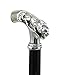 Cavagnini Italy - Custom Wooden Cane - Handmade Italian Walking Stick with Pewter Handle - Luxury Wood Canes for Men