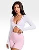 INGIA Womens Long Sleeve Knot Top Twist Front Cropped Activewear Ribbed Shirt Ballet Pilates Yoga Versatile Gym Top #3