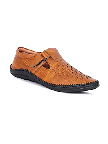 Image of AADI Men's Synthetic Leather Outdoor Casual Sandals & Floaters