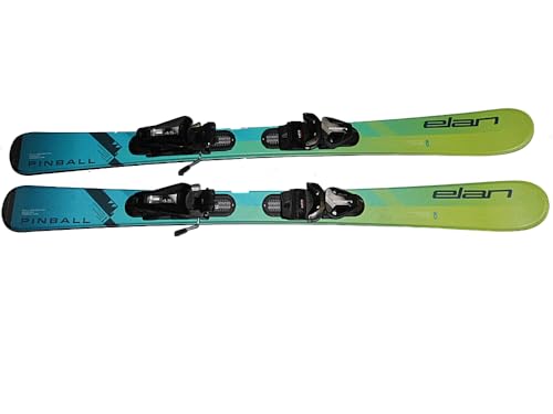 Elan Pinball Team Ski + EL 4.5 QS Ski Binding, Green/Blue, 110
