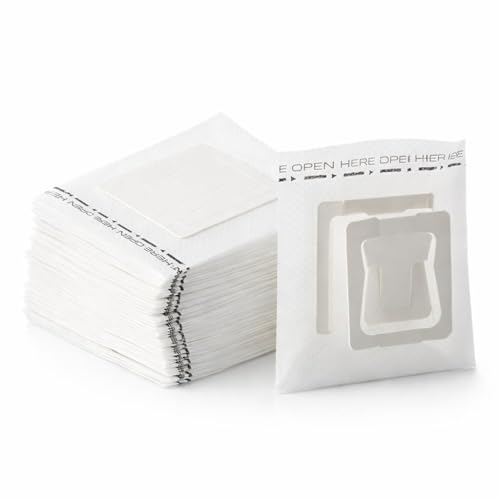 Image of 50 Pcs Portable Coffee Filter Paper Bags - Disposable Pour Over Coffee Filters, Single-Use Drip Coffee Bags for Travel, Office & Home Brewing, Unbleached Food-Grade Paper, Universal Fit