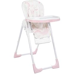 Trona Lovely Kikka Boo KikkaBoo Trona Bebé VITTO, Silla Alta hasta 36 meses, Plegable, Regulable en Altura en 7 Posiciones, Reclinable, Bandeja Extraíble, Compacta, Rosa