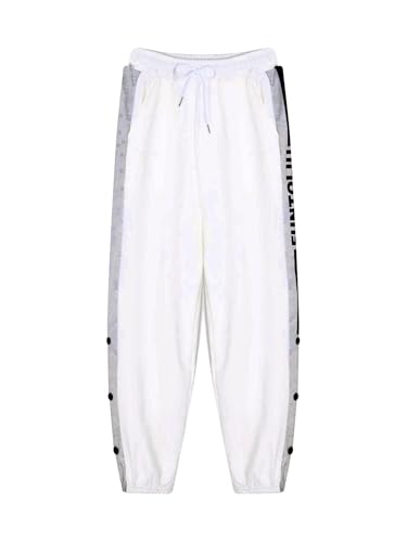 Hansber Kids Boys Side Button Sweatpants Warm Fleece Elastic Waistband Pants with Pockets Basketball Trousers3
