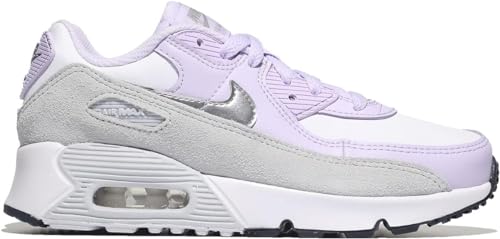Nike Little Kid's Air Max 90 LTR White/Metallic Silver (CD6867 123) - 113