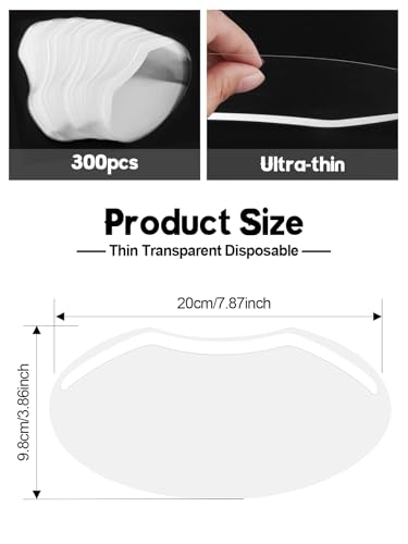 Image of EBANKU 300 PCS Shower Face Shield Eyebrow Eyelash Shield Visors Waterproof | Eyebrow Eyelash Protector for Shower, Face Shields for Hairspray, Eyebrow Shower Visors for Adults, Strong Adhesive, Plastic