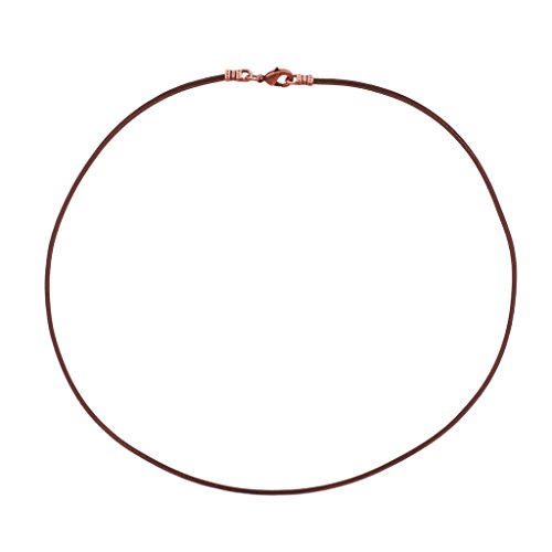 DragonWeave Antique Copper 1.8mm Fine Brown Leather Cord Necklace2