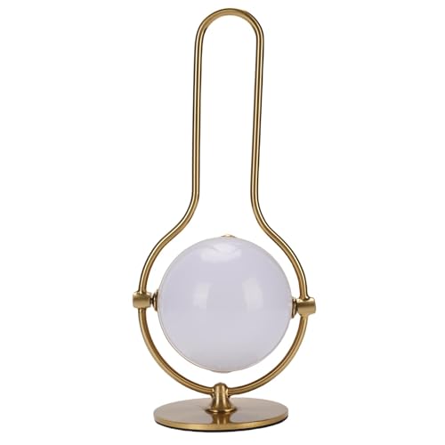 Hamwesh Lámpara de Mesa, Lámpara Inalámbrica Regulable Continua de 3 Colores, de Escritorio de Metal Portátil con Batería Recargable con Carga USB para Dormitorio, Cafetería, Oficina