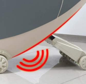 Underside view of the OTO CP-01 Capsule Massage Chair, showing a sensor area with red arcs indicating detection.