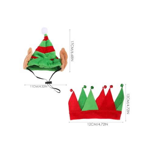 Disfraz para perro gorro y collar navideño POPETPOP miniatura 5