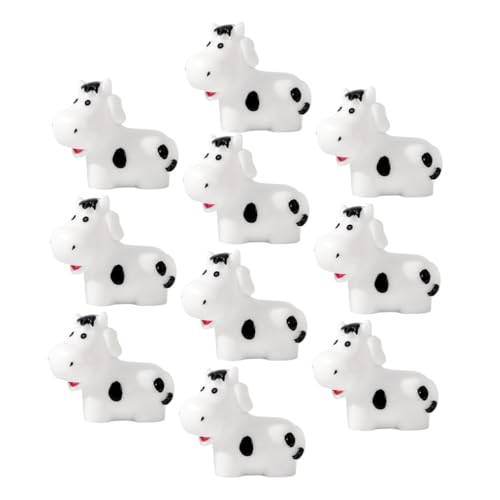 BCOATH 10 Piezas Mini Figuras Vacas Highlands Decoraciones Granja para Tartas y Jardín Adornos para Tablero Coche y Proyectos DIY