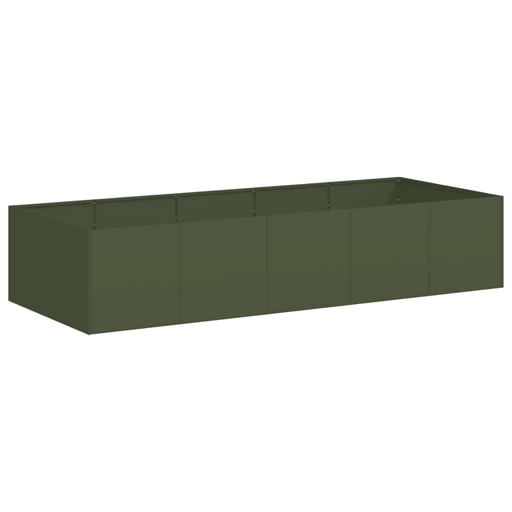 vidaXL Planter Olive Green 200x80x40 cm Steel — image 1