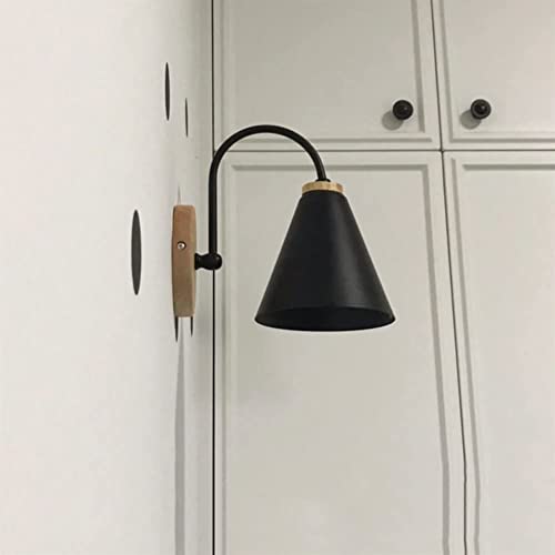 Reflexor de baño luz WQHPLMD aplique de pared interior con madera E27 iluminación decorativa 7