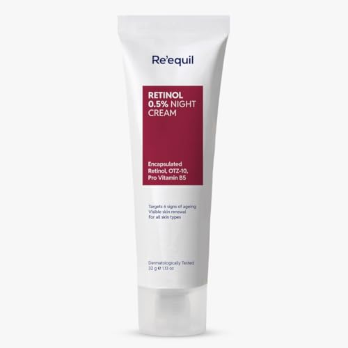 Image of RE' EQUIL 0.5% Retinol Night Cream | Makes Skin Youthful & Smooth | Prevents Fine Lines & Wrinkles | Unisex | All Skin Types | 32G