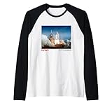 nasa space shuttle columbia lancio worm logo maglia con maniche raglan