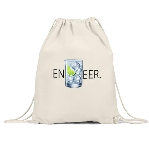 Hey!Print EnGineer Turnbeutel Gin Ingenieur Engineer Gin Trinker Abschluss Ingenieurwesen Akademiker