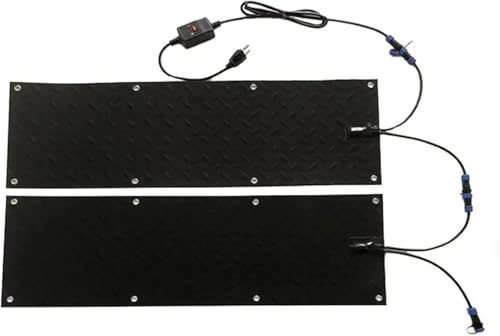 WPJBDS Tapis Chauffants De Dégivrage pour Entrées, Dalle Chauffante Extérieure pour Allée, Tapis Antidérapant pour l'hiver, Produits De Déneigement Et De Dégivrage(Size:2 Pieces,Color:10x30inch)