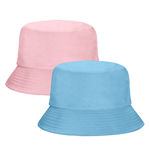Image of Rosoz 1 & 2 Pack Bucket Hat for Women Men Summer Travel Beach Sun Hat Outdoor Cap Unisex Bucket Hats